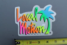 LOCAL MOTION Hawaii Clear Neon Rainbow Fade OG 80's LM1 Vintage Surfing STICKER
