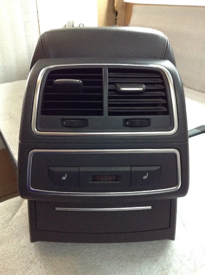 13 2014 2015 AUDI A6 S6 A7 S7 RS7 consola central cuero negro moldura madera OEM #93 Foto 4 de 4