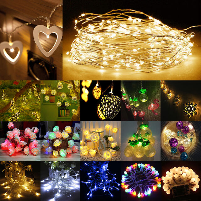 10//30 LED Lights String Ball Fairy Lamp Christmas Tree Home Party Outdoor Decor