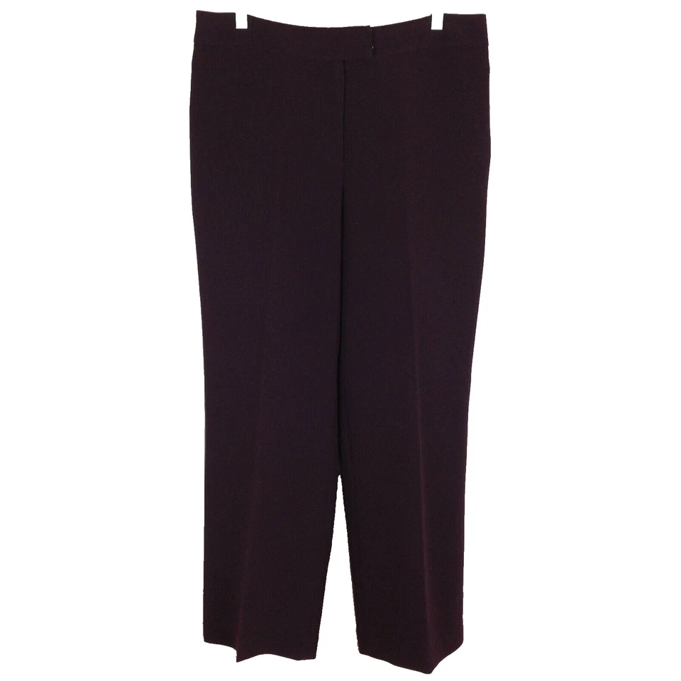 Nipon Boutique Mujer Recto Vestido Pantalones Talla 12 Morado Oscuro Forrado Alto Foto 2 de 4