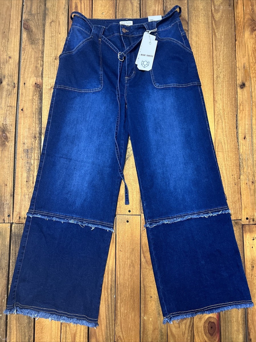 Blue Turtle High Rise Utility Jeans NWT Size 11 Comfort Stretch Rn