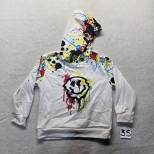 Shein Smile Cartoon Graphic Hoodie Sweater White Size Youth Size 7 Years