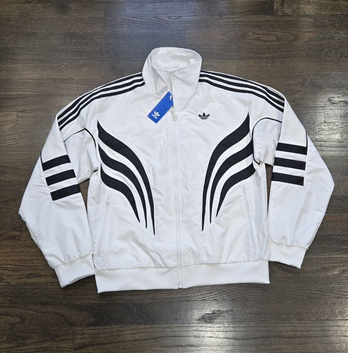 adidas Q3 Atlanta Original Track Jacket White Black Athletic adidas Q3 Atlanta Original Track Jacket White Black Athletic