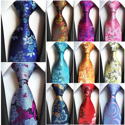 Herren Mode Paisley Blume Breite Krawatte Hochzeit Party Business Krawatte - Bild 1 von 3