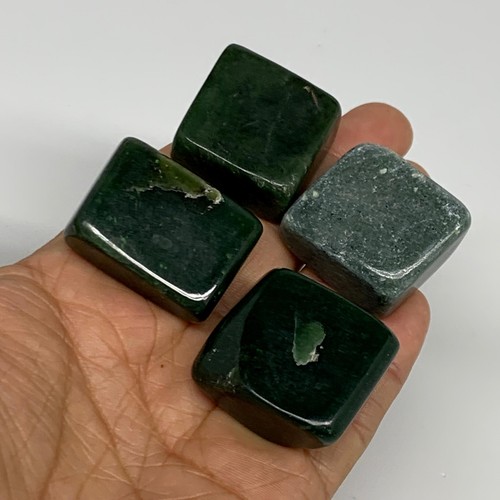 133.4g, 1.1"-1.3", 4pcs, Natural Nephrite Jade Tumbled Stone @Afghanistan,B31894 - Picture 4 of 10