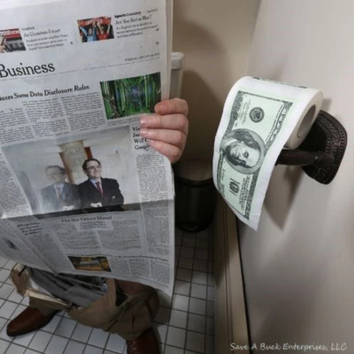 Billete de cien dólares rollo de papel higiénico $100 - novedad divertido mordaza regalo broma Foto 4 de 4