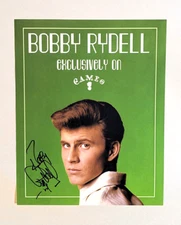 BOBBY RYDELL signed 8x10 PHOTO bye birdie WILD ONE singer POP coa