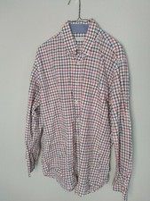 Alex Cannon Shirt Mens M Multicolor Button-Down Long Sleeve Plaid 100 Cotton