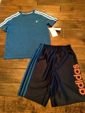 New Boys Lot of 2 Old Navy Adidas Athletic Basketball Shorts Set Size 7