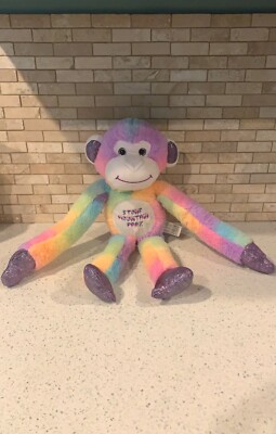 Rainbow Tie-dye monkey Plush b32