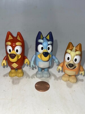 Rusty, Bluey, + Bingo Dogs Action Figures Bluey Moose Toys