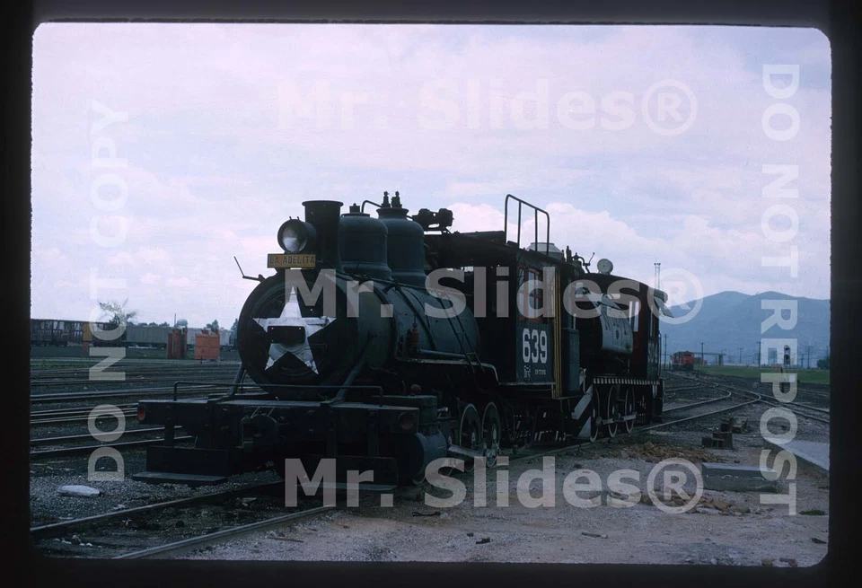 Original Slide NdeM Nacionales de Mexico 0-8-0 639 & 0-6-0T 504 In 1964 - Image 1 of 1