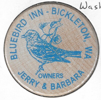Bluebird Inn, Bickleton, Washington, Jerry & Barbara, ONE DRINK, Wooden ...