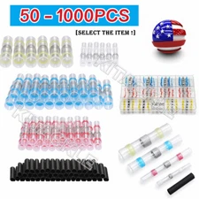 1000Pcs Waterproof Solderstick Butt Wire Connectors Terminals Solder Seal Sleeve