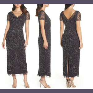 beaded longline gown pisarro nights