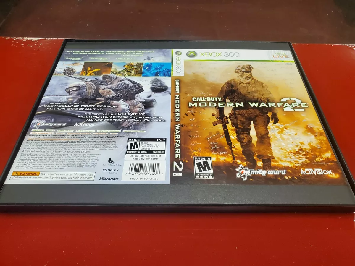 RARE Call of Duty Modern Warfare 2 Xbox Digitally Autographed art mw2  signed