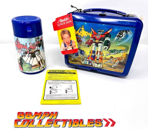 RARE NEW Never USED 1984 VOLTRON Aladdin Lunchbox w/ THERMOS, TAG, INSTRUCTIONS! - 第 1/18 張圖片