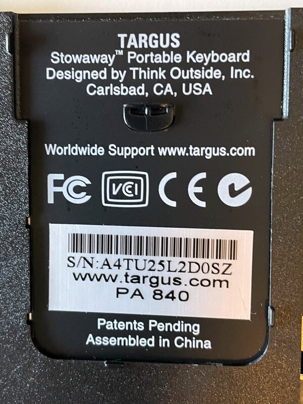 Targus Stowaway Portable Keyboard PA840 with case | eBay Targus Stowaway Portable Keyboard PA840 with case | eBay