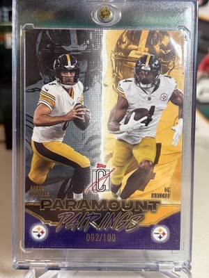 2025 Topps Signature Paramount Pairings Aaron Rodgers DK Metcalf  #PP-19 /100
