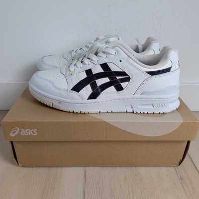 Asics EX89 Sneakers Mens 9 White Navy Retro Low Top Court Shoes Basketball