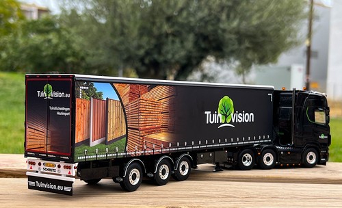 Scania S highline 6x2 tridec curtainside trailer "Tuinvision" WSI truck models - Picture 4 of 10