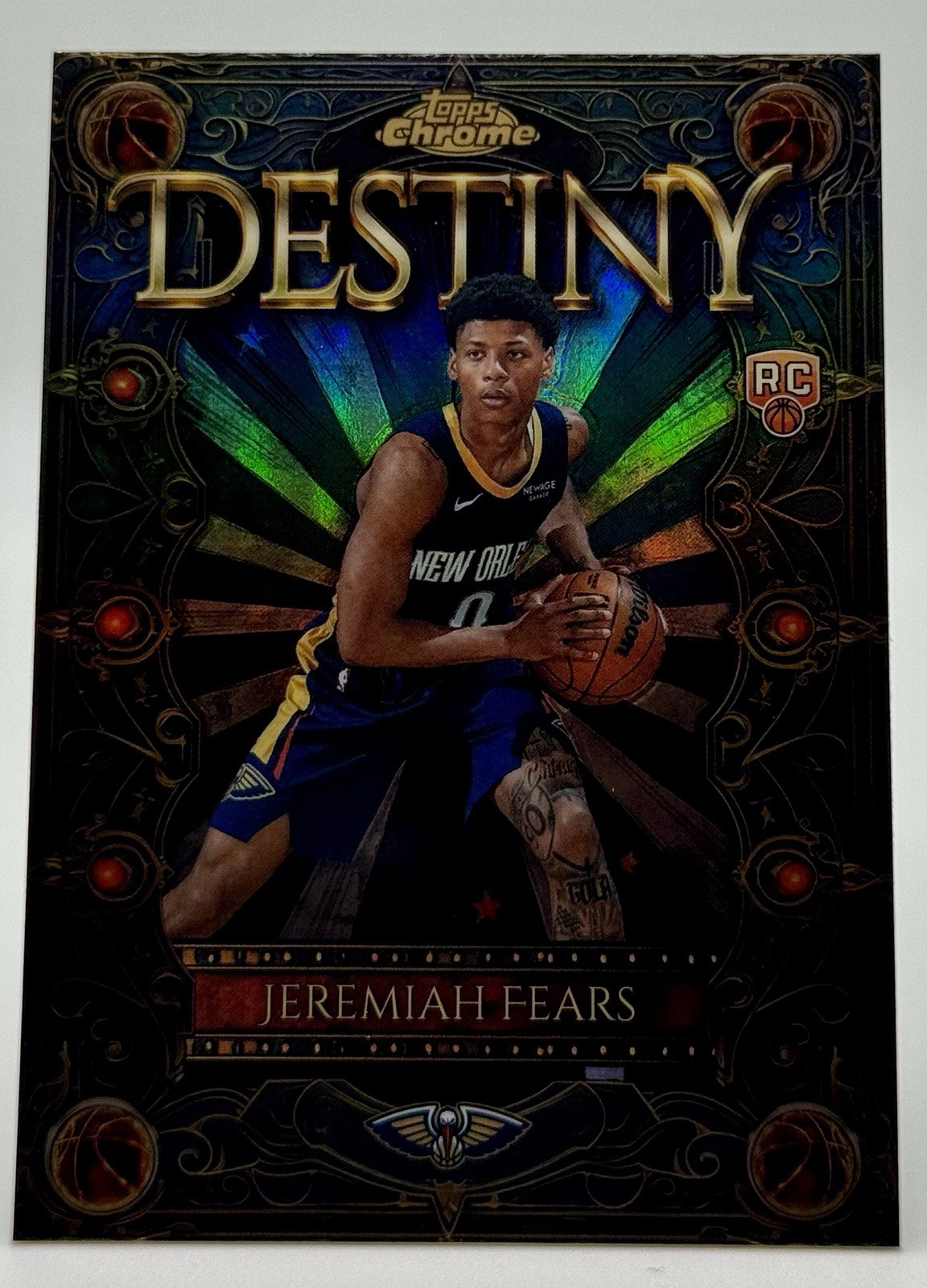JEREMIAH FEARS 2025-26 Topps Chrome Destiny REFRACTOR ROOKIE SP RC #D7