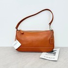 Coach tan Leather Demi Pouch Handbag Bag 7785 One Shoulder Bag