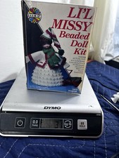 Vintage Li’L Missy Beaded Doll Kit completed With Box 13418 Sleighride Sled