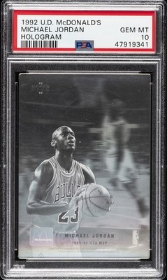 1992 UD MCDONALD'S HOLOGRAM MICHAEL JORDAN PSA 10 | eBay