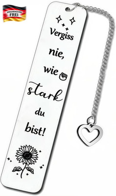 Personalisiertes Mutmacher-Lesezeichen Edelstahl Geschenk für Frauen, Lehrer, St