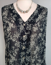 NIGHTINGALES, BLUE & WHITE LOOSE SMOCK SUMMER LIGHTWEIGHT HOLIDAY DRESS UK 16