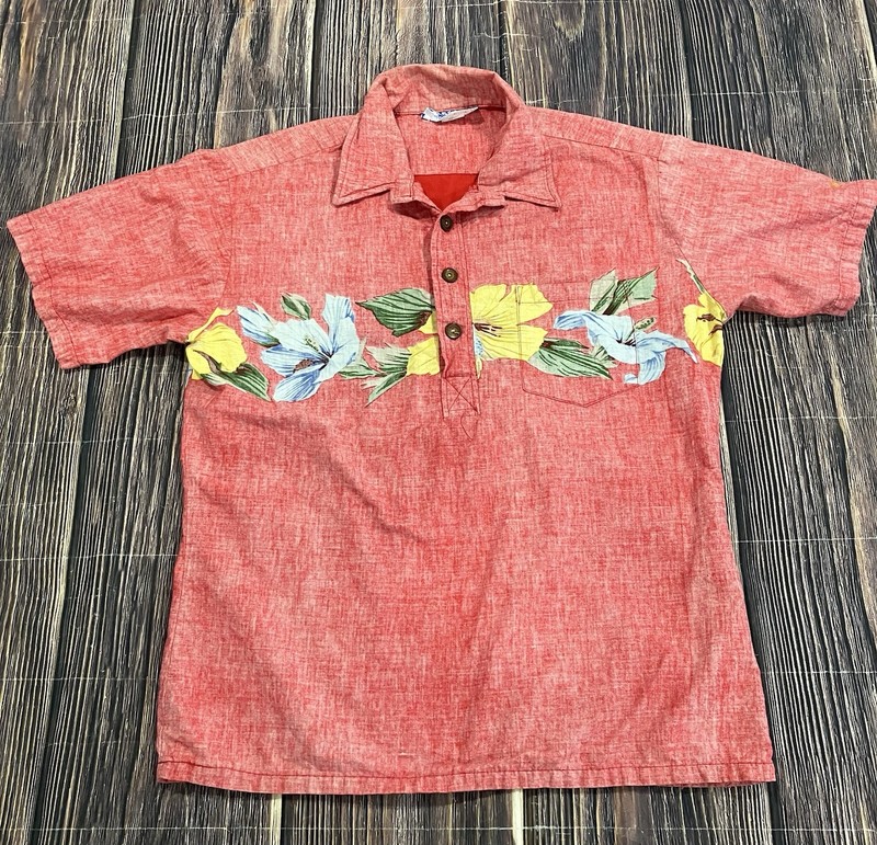 Mens VTG 70’s OP Ocean Pacific Hawaiian Shirt Size M ? Single Stitch SunWear