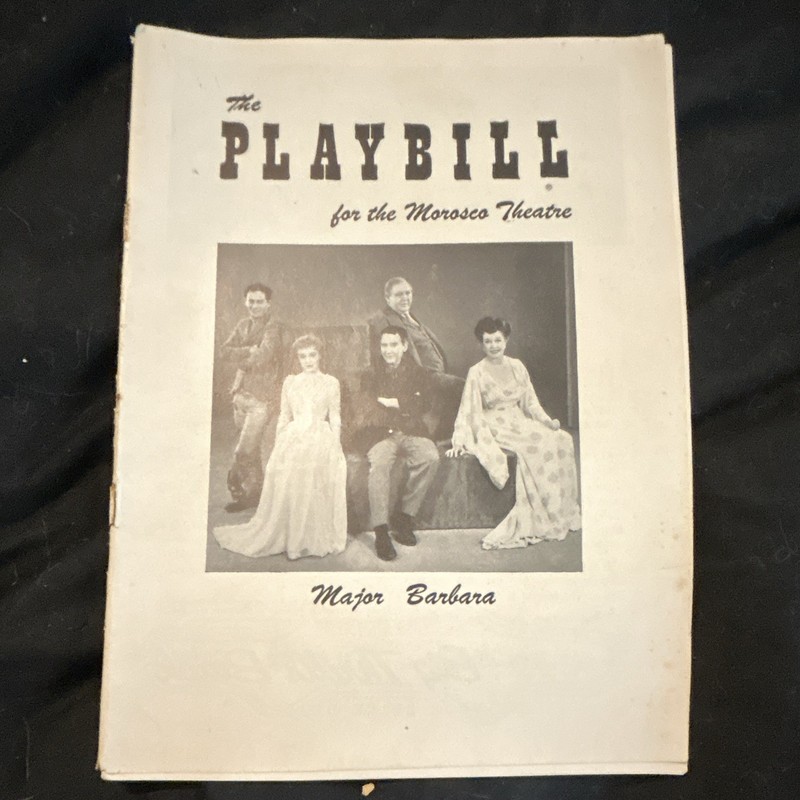 Major Barbara Vintage Broadway Playbill (Dec 1956) Burgess Meredith Glynis Johns