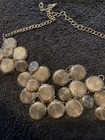 Vintage Spiral cluster silver tone necklace broken needs repair — photo 3