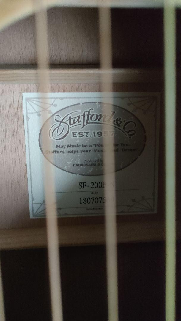 Stafford　SF-200 Stafford SF-200F Acoustic Guitar with Pickguard, , No Case