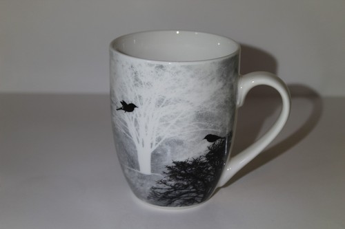 MACHUMA Trees / Birds Themed 12 oz Porcelain Coffee Mug