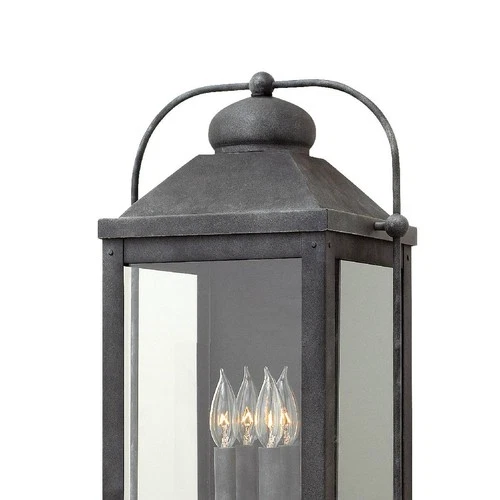Anchorage 9 1/4" Wide Aged Zinc 4 Candle Outdoor Wall Light - Picture 5 of 10