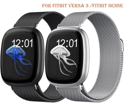 For Fitbit Versa 3 4 Versa Sense Watch Band Milanese Stainless Steel Wrist Strap