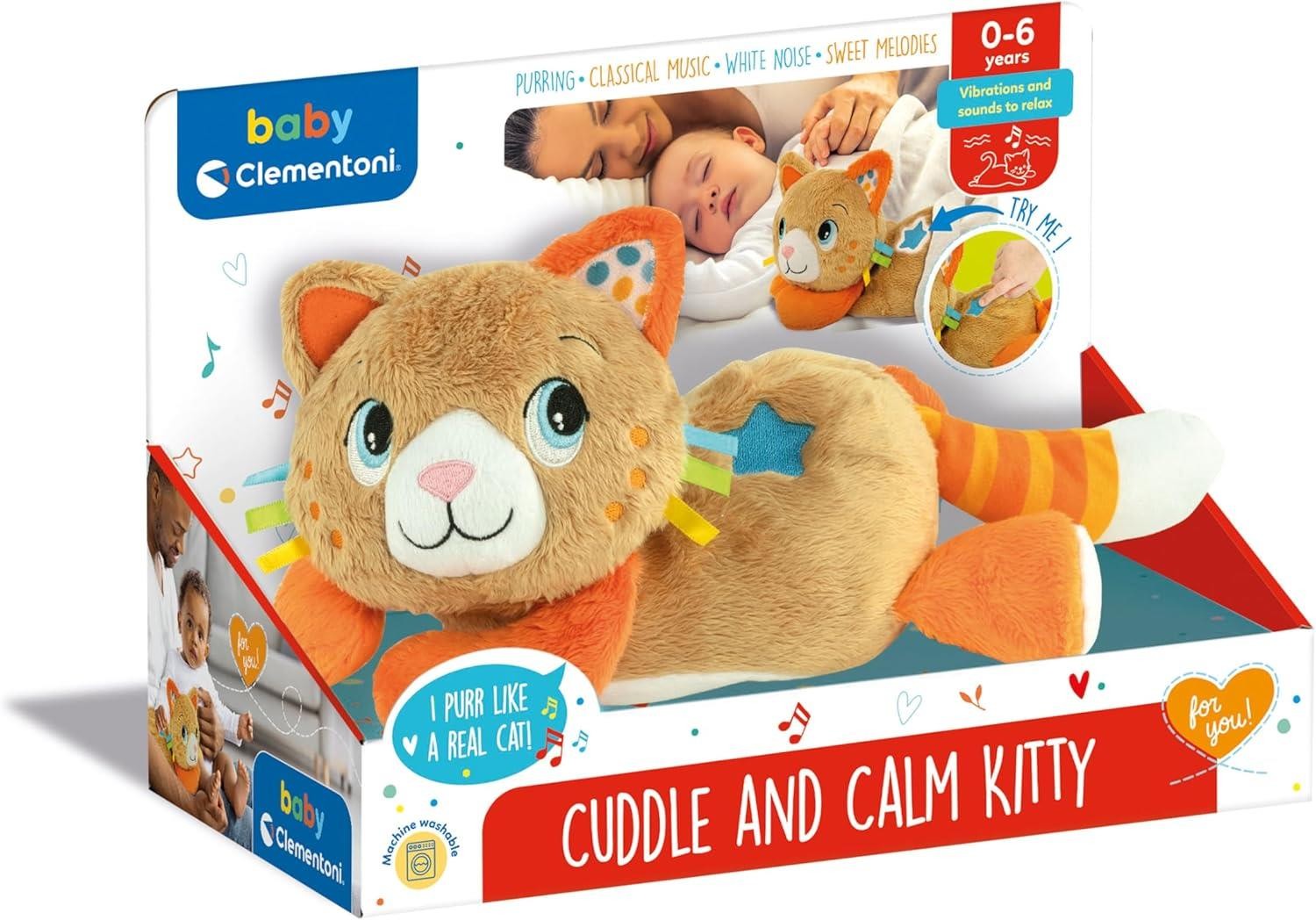 Cuddle and Calm Kitty Bedtime Interactive Toy With Sounds Suitable from Birth