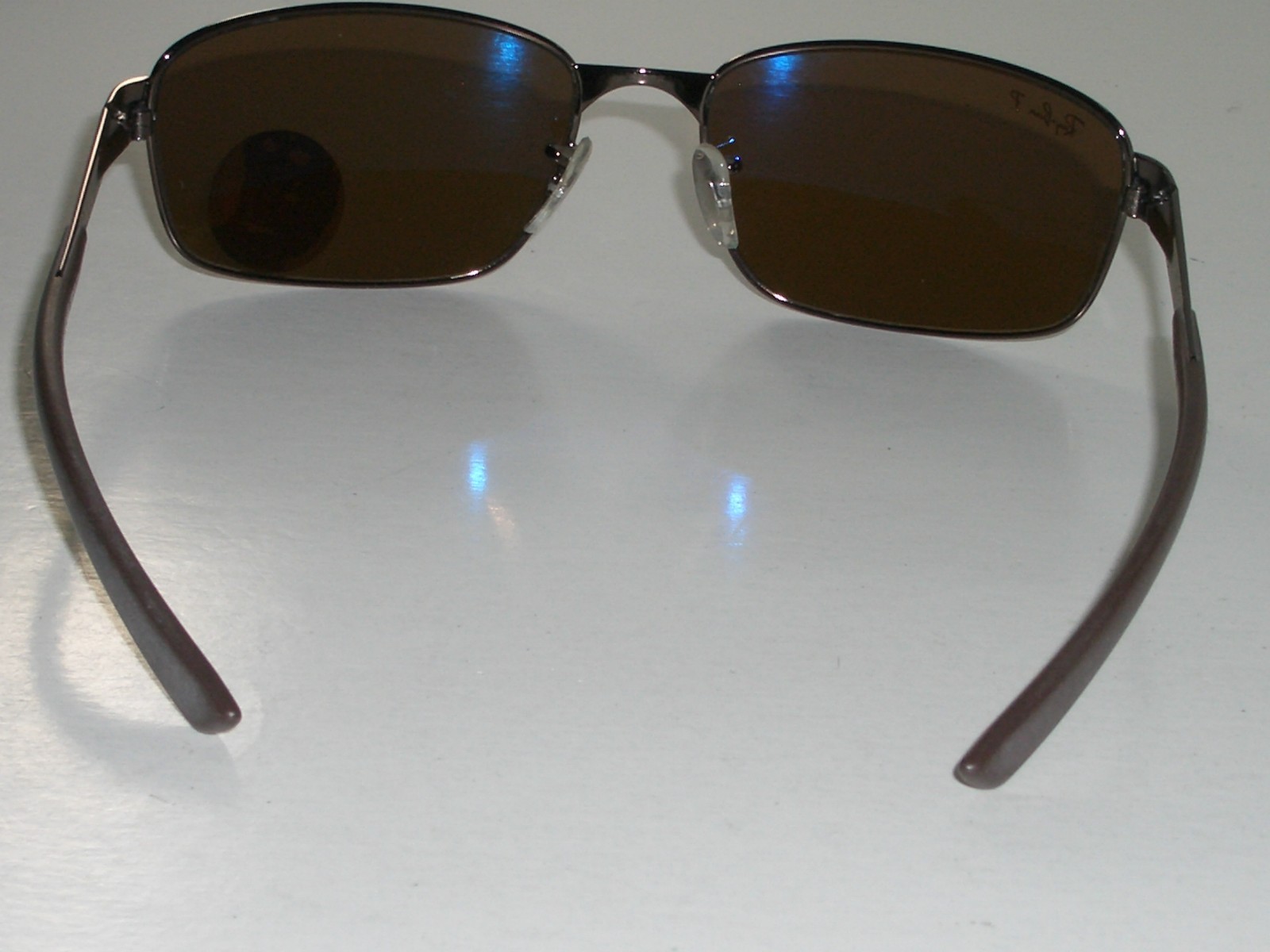 RAY-BAN RB3413 59[]18mm SLEEK BROWN MIRROR POLARIZED RECTANGULAR SUNGLASSES NEW image 10