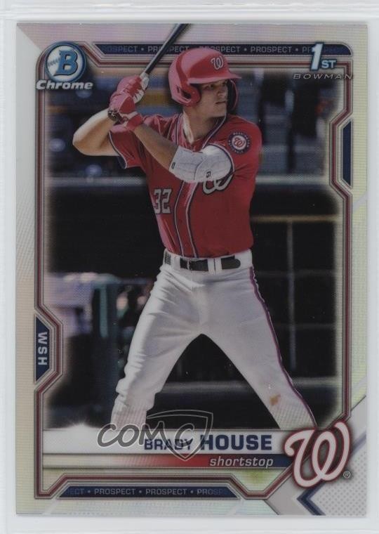 2021 Bowman Draft Chrome Refractor Brady House #BDC-186 1r66