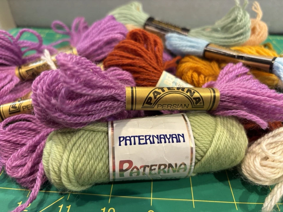 20 Mini Skeins Bundles Of Needlepoint Persian Paternayan Tapestry Yarn Wool Vtg - Image 2 of 3