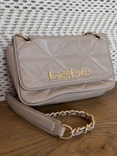 BeBe Womens Purse Crossbody Bag Pink Chain Strap Pretty Y2K Feminine