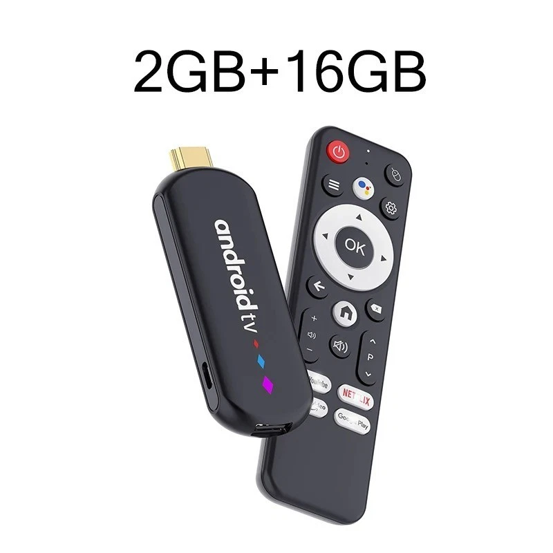 Android TV-Stick 4K, Android 14, Quad-Core, Dual-WLAN, Bluetooth, Media-Player - Bild 2 von 4