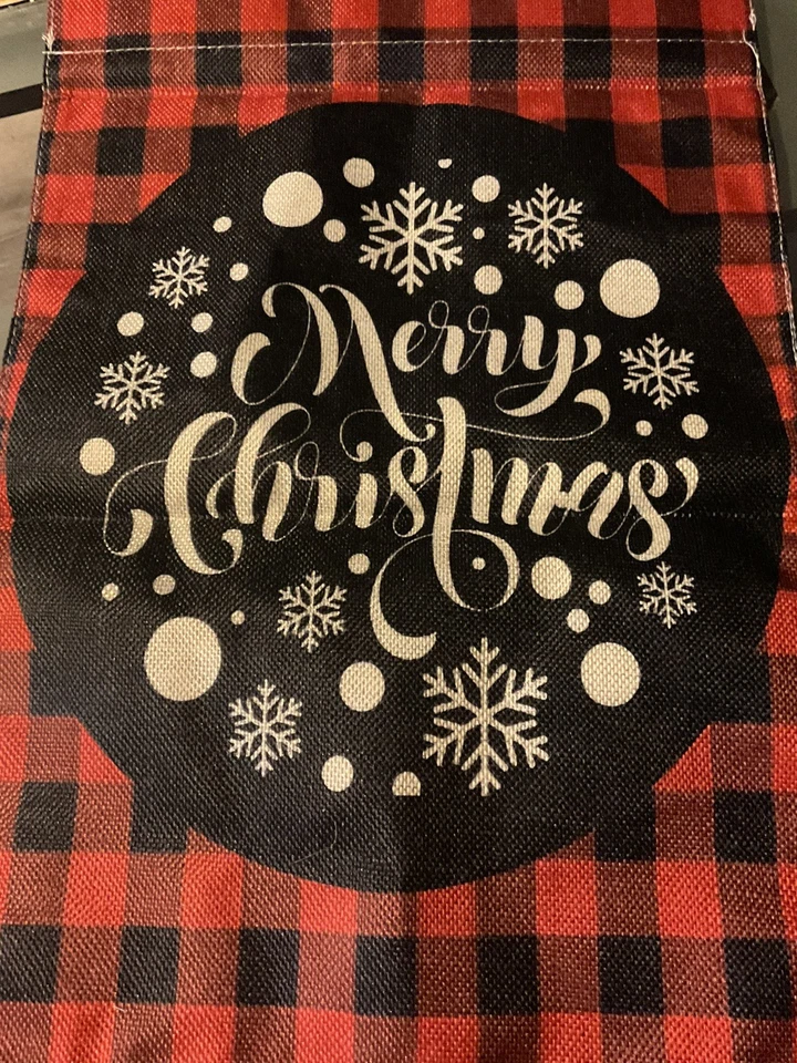 Capa de travesseiro xadrez búfalo vermelho Natal decorações de férias 18x12  - Imagem 2 de 3