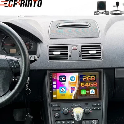 CAMECHO Für Volvo XC90 2004-2014 Carplay Android 15 Autoradio BT GPS Navi FM 64GB Kamera