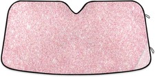 Windshield Sunshade Pink Texture Front Auto Sun Shield Shade Visor Vehicle Pink