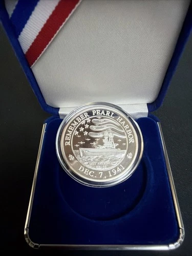 Pearl Harbor USS Arizona BB-39  Coin 1 Troy Oz .999 Fine Silver (2003) #26