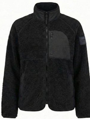 Reebok Double Monkey Fleece Damen Casual Freizeit Jacke Schwarz neu
