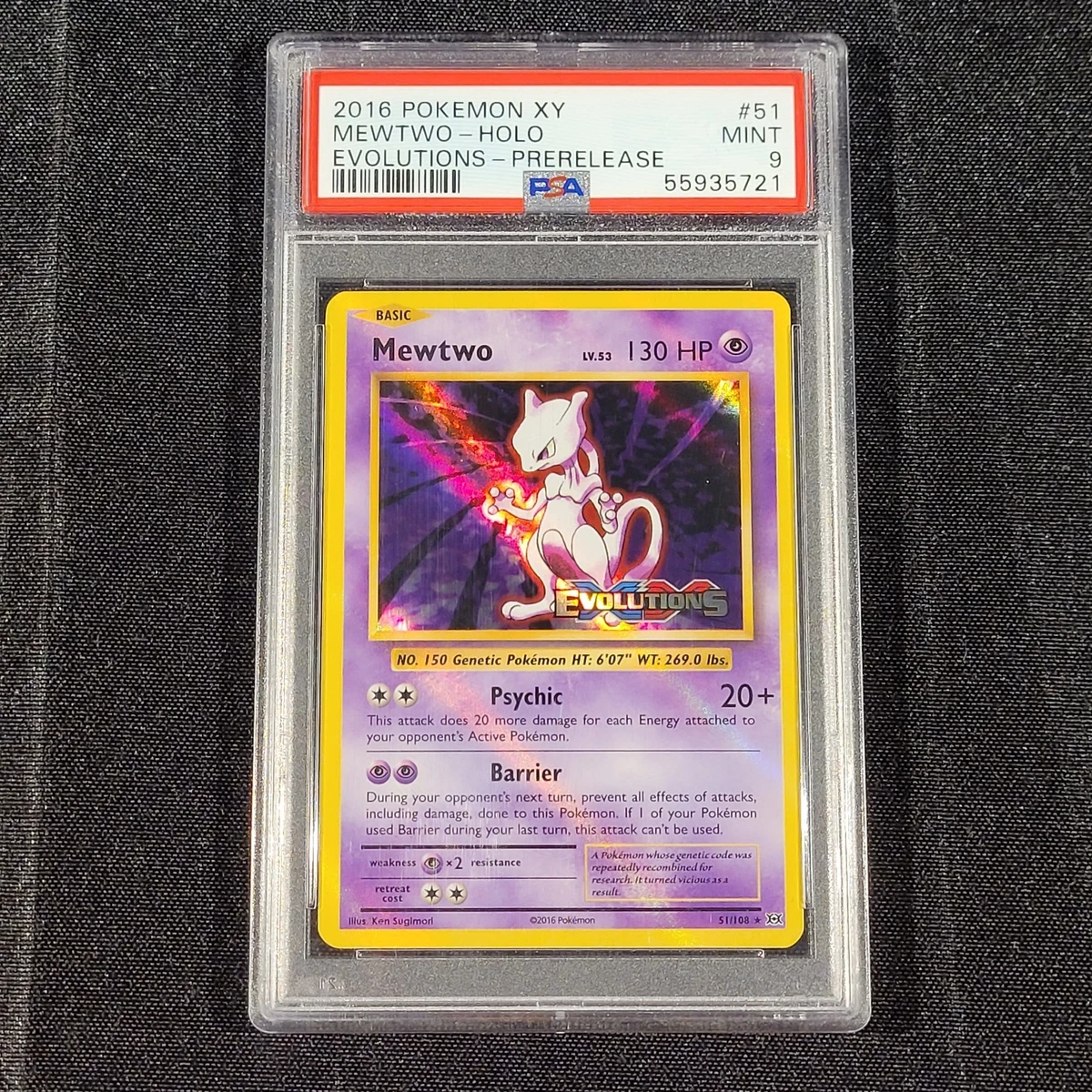 Mewtwo Pokémon TCG Professional Sports Authenticator (PSA